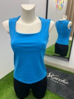 TOP AZUL ESCOTE CUADRADO