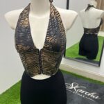 TOP ATADO AL CUELLO CEBRA