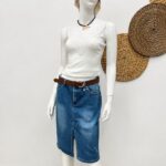 FALDA VAQUERA RODILLA CON CINTO