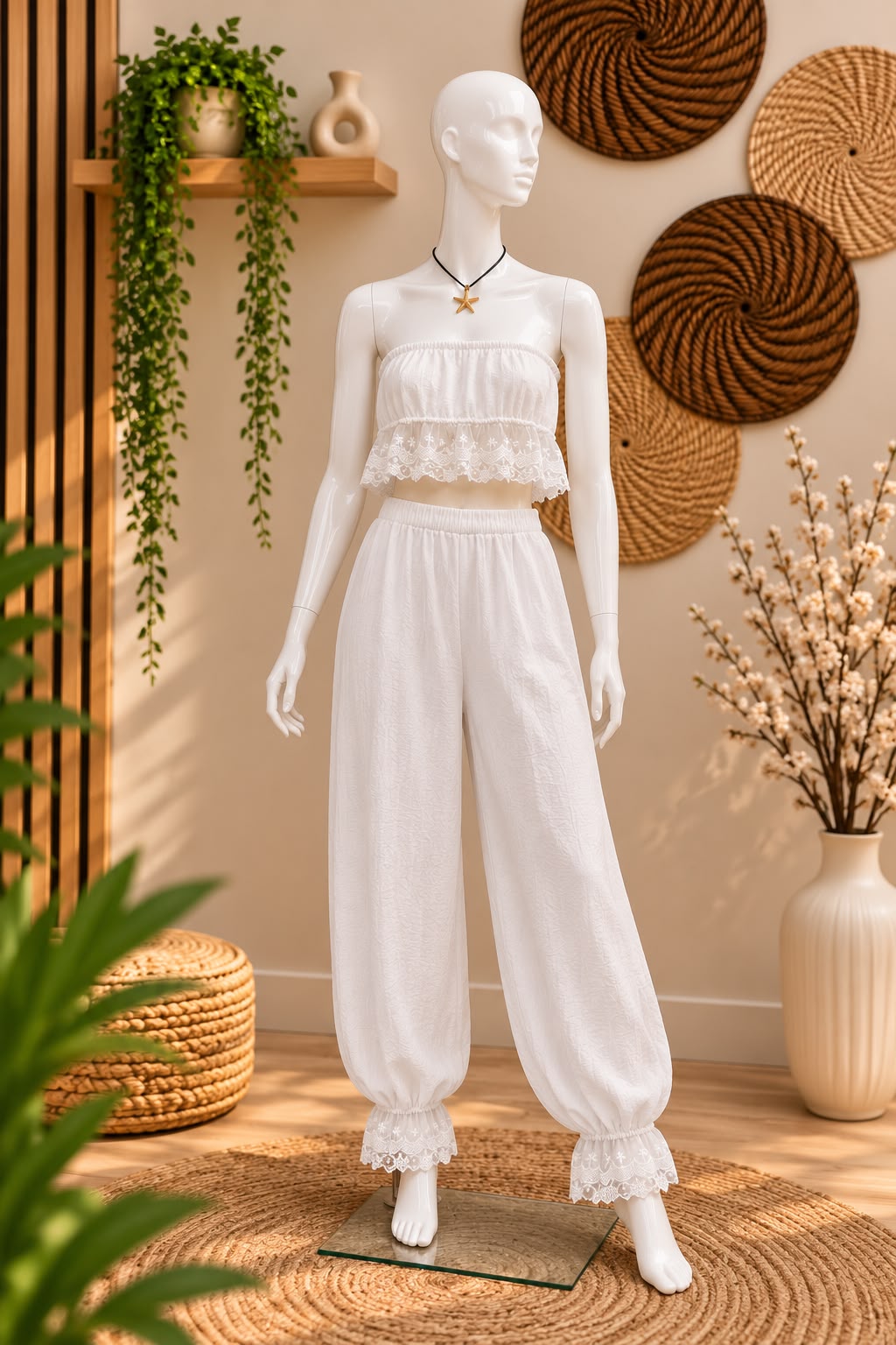 WhatsApp Image 2026-10-20 at 17.09.43 CONJUNTO TOP + PANTALON PUÑO ENCAJE - Imagen 1