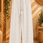 PANTALON PIERNA ANCHA CON CORDON